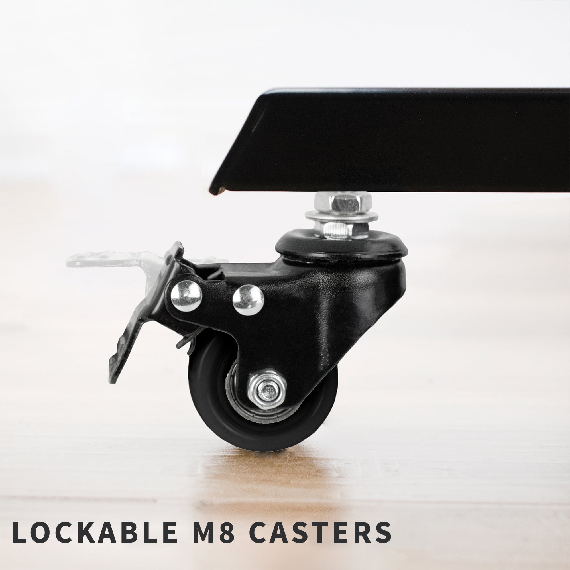 VIVO 1.5 inch M8 Caster Wheels (Set of 4) for TV Carts, Desk Frames, and More