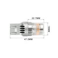 thumbnail image 2 of ARC Lighting Ampoule de Signal de Virage - LED 3173A Tiny Monster Eco Series; 7440/7443 Philips 3020 LED Haute Puissance; Ambre; 600 Lumens; 9 à 18 Volts DC; Ensemble de 2, 2 of 3