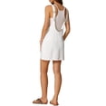 thumbnail image 4 of Vestido mini de mezclilla sin mangas para mujer con tirantes ajustables XS blanco, 4 of 6