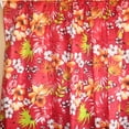 thumbnail image 3 of Cotton Curtain Floral Print 58 Inch Wide Hawaiian Tropical Red, 3 of 3