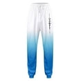 thumbnail image 2 of Sweatsuits for Men Set 2 Piece Letter Graphic Hoodie Sweatshirt and Joggers Sweatpants Sets Casual Fall Winter Long Sleeve Sport Suit with Pocket Light Blue XL, 2 of 5