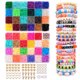 thumbnail image 1 of Kit para hacer pulseras de cuentas, 4800 piezas de cuentas de arcilla, 24 colores, cuentas planas preppy, juego de bricolaje con cuentas de letras, cuentas de letras, cuentas de números, cuentas, 1 of 7