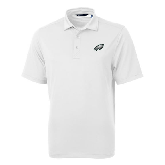 Men's Cutter & Buck White Philadelphia Eagles Big & Tall Virtue Eco Pique Recycled Polo