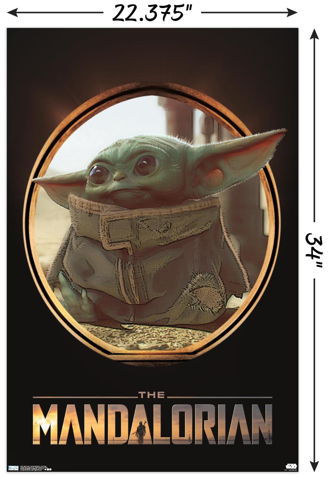 Star Wars: The Mandalorian TV Show Poster (Baby Yoda, 47% OFF