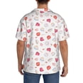 thumbnail image 5 of Gaeub Red coral and scallop seashell Men's Lapel Short Sleeve Shirt, Relaxed Fit Shirt, Soft and Breathable for Outdoors Party Travel - X-Large, 5 of 7