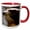 Red/White, variant on 3drose, a Close up of a Hawk, 15oz Mug
