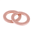 thumbnail image 5 of 100Pcs 12mm x 18mm x 1.5mm Copper Flat Washer Ring Sealing Fitting, 5 of 7