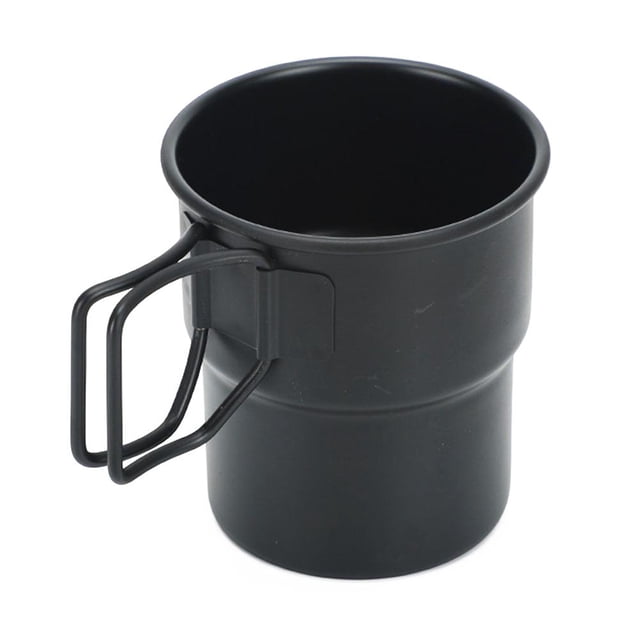 Taza de camping de 300 ml Taza de camping ligera Utensilios de picnic para turistas (Negro)