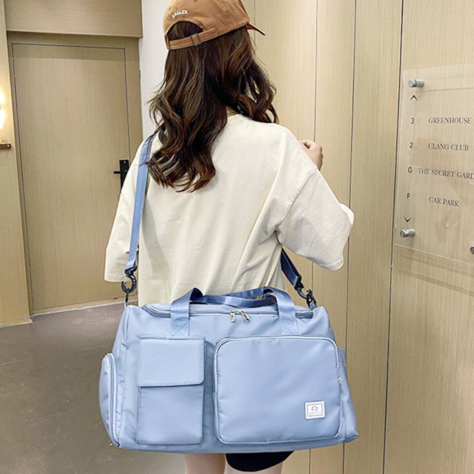 Matoen Travel Duffel Bag, Sports Tote Gym Bag, Sports Shoulder Weekender Overnight Bag for Women
