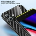 thumbnail image 3 of Allytech Gradient Case for iPhone 16 Plus, Slim Fit Lightweight Carbon Fiber Rugged Tempered Glass Back + Soft TPU Bumper Shockproof Drop Protection Stylish Cover Case - Dazzle, 3 of 10