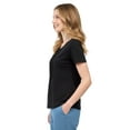 thumbnail image 6 of (2 pack) Turtle Bay New York Women's Short Sleeve Cotton Knit T-shirt in pintuck style, 6 of 8