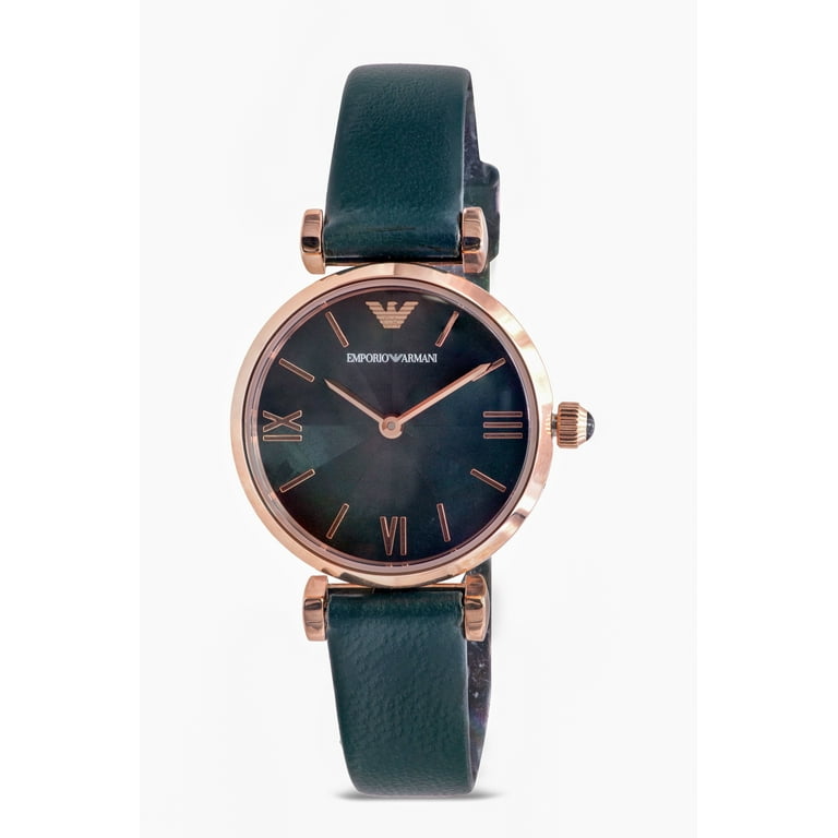 激安!Emporio Armani Valentine Nude Leather Women Watch Emporio Armani Rose Gold-Tone green Leather Ladies Watch