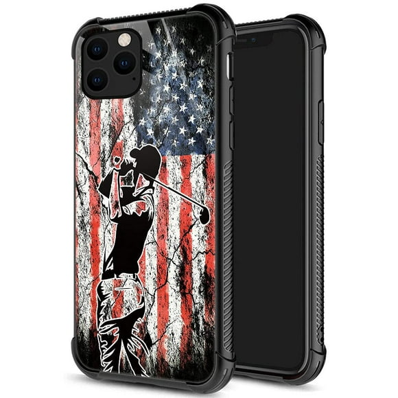 DJSOK Case Compatible with iPhone 11 Case, Golf Flag Case for iPhone 11 Cases for Man Boys Girls Shockproof Rugged Cover Case for iPhone 11