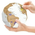thumbnail image 2 of 3D Scratch Off Vertical Global World Map DIY Puzzle Game Assemble Trip Planner, 2 of 5