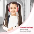 thumbnail image 3 of rockpapa Comfort Auriculares para niños para la escuela, ligeros para niños, niñas, adolescentes, auriculares supraaurales con cable de 3,5 mm para reproductor de CD, DVD, tableta, teléfono, viajes, n, 3 of 5