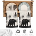 thumbnail image 6 of Black Bear Kitchen Towels Set of 4, Farmhouse Forest Animals Vintage Soft Microfiber Dish Towels, Absorbent Quick-Dry Washable Dishcloths for Kitchen Cleaning, Drying Dishes, 18x28 Inches, 6 of 9