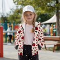 thumbnail image 3 of Uorisanigo Cute Ladybug Girls Zip Up Hoodies Boys Sweatshirt Jacket Youth Long Sleeve Hooded Sweatshirts Soft Velvet Lined Pullover Shirts with Front Pocket School Sweater, 3 of 7