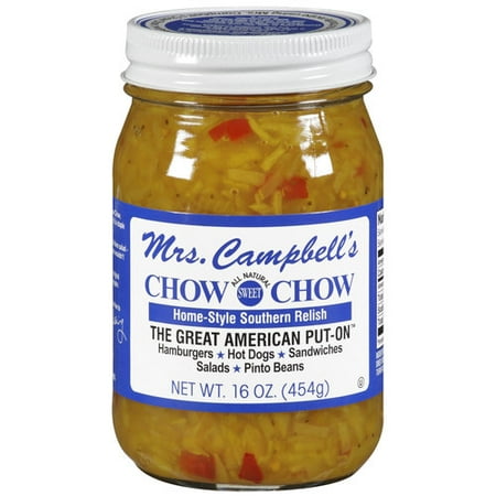 Mrs. Campbell's Chow Chow All Natural Sweet Home-Style Southern Relish, 16 oz