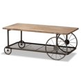 thumbnail image 2 of Baxton Studio Table Basse à Roulettes en Bois et Métal Noir, 2 of 8