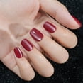 thumbnail image 2 of Set de pantalones cortos Jofay Fashion Wine Red Cat Eye de Press On Nails, 2 of 7
