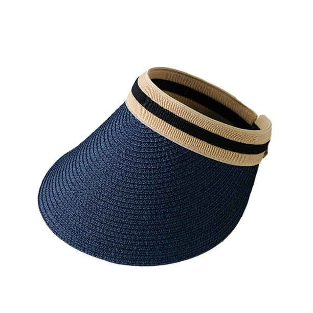 Sonducket Sombrero para el sol transpirable y a prueba de viento para actividades al aire libre Sombreros para el sol Gorra femenina Amplia Sombreros azul