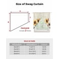 thumbnail image 4 of Yellow Sunflowers Swag Valances for Windows, Floral in Blooms Pastoral Plants Rod Pocket Sheer Valances for Large Windows, Swag Toppers Light Filtering for Kitchen Living Room 2 Panels 36''x45'', 4 of 4