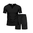 thumbnail image 2 of JIKNTTR Men's 2 Piece Outfits Sets Summer Gym Clothes Workout Shorts And Short Sleeve Shirts For Men Running Quick Dry Athletic Outfits Comfort Loungewear Sets, 2 of 8