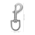 thumbnail image 2 of TEHAUX 3Pcs Dog Leash Clips Swivel Snap Hooks Stainless Steel For Pet Owners Silver Color, 2 of 6