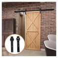 thumbnail image 1 of 4-9FT Sliding Barn Wooden Door Hardware Hanging Rail Rustic Black Cabinet ,Easy to Install, 1 of 6