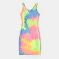 thumbnail image 2 of PatPat Family Matching Dresses Electricblue Kids Girl 8-9T Mommy and Me Tie Dye Round Neck Sleeveless Bodycon Dress for Mom and Me, Girl Dresses, 2 of 8
