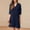 Navy womens summer dresses clearance sale, variant on Dyegold Sundresses for Women Casual Beach - Plus Size Dress for Women V Neck Short Sleeve Cotton Linen Solid Color Midi Sundress Casual Loose Summer Beach Dress