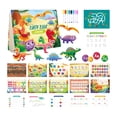thumbnail image 1 of Pegatizadores para niños Libros de libros de juguetes tranquilos Regalo Regalo para niños Libro de actividades educativas Herramienta de aprendizaje Tema del dinosaurio, 1 of 8