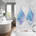 thumbnail image 2 of joogoo 2 PCs Hand Towels Sets Starry Light Blue Sky Cotton Face Towel Bathroom Decorative, 2 of 7