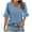 Blue, variant on Plebaso Summer Tops for Women 3/4 Length Bell Sleeve Tunic Shirts Polka Dot Printed Casual Dressy Blouses