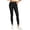 Black, variant on Women's Workout Leggings, High Rise Stretch Waistband, Side Pockets