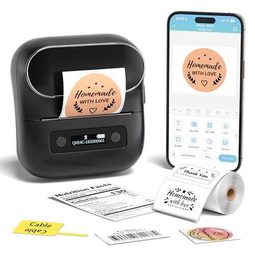 Etiquetadora ItriAce M220, impresora de etiquetas mejorada, imprime de 0,78 a 3,14 pulgadas, máquina etiquetadora con cinta para pequeñas empresas y uso doméstico, compatible con teléfonos y PC, con e