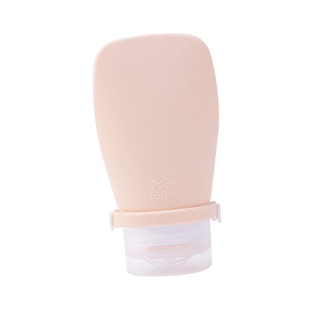 Botella de viaje de silicona, dispensador de viaje, regalos para champú, acondicionador, loción, botellas exprimibles cosméticas, contenedor de tamaño naranja claro