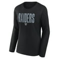 thumbnail image 2 of Women's Logo Athletic Black Las Vegas Raiders Grip Long Sleeve T-Shirt, 2 of 3