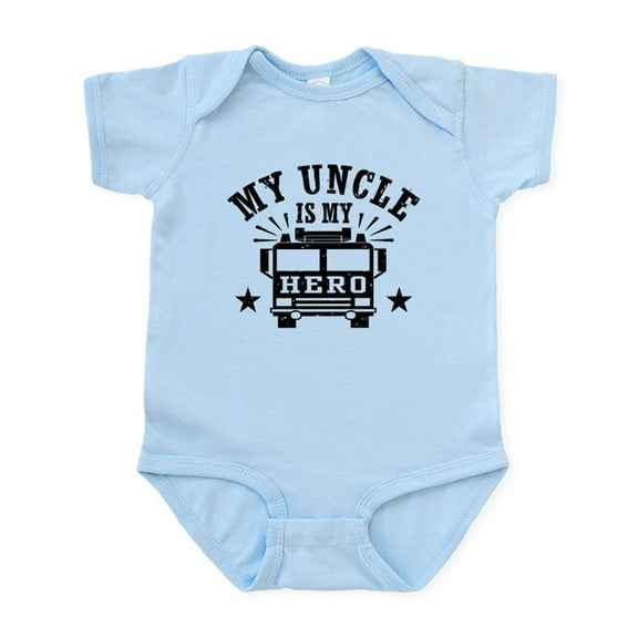 CafePress - My Uncle Is My Hero Firefighter Infant Bodysuit - Baby Light Bodysuit, Size Newborn - 24 Months