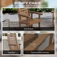 thumbnail image 5 of Outsunny Outdoor Rocking Chairs Set of 2, HDPE Patio Rockers with 28" High Back, Wide Armrests and Slatted Seat for Porch Backyard Balcony, Brown, 5 of 9