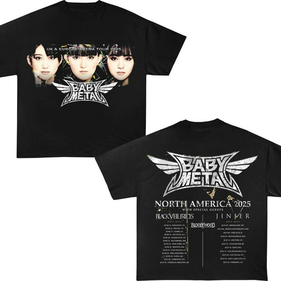 BABYMETAL Tour T-Shirt - Metal Music Shirt - BABYMETAL Album - Gimme Chocolate - BABYMETAL Merch - Unisex Rocker