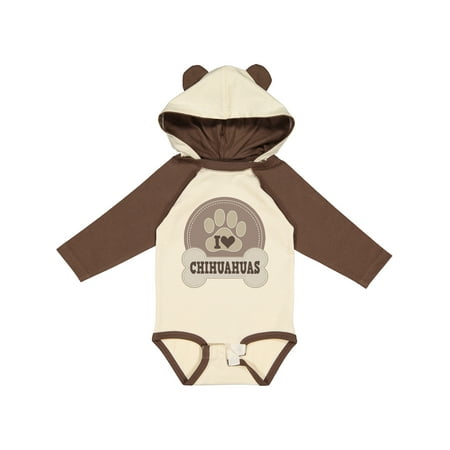 

Inktastic I Love My Chihuahua Dog Gift Baby Boy or Baby Girl Long Sleeve Bodysuit