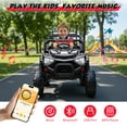 thumbnail image 3 of iRerts 24V Ride on UTV, Powered Ride on Cars with Remote Control, Bluetooth, Music Player, 4 Wheels Suspension, LED Lights, Ride on Toys Electric Vehicles Cars for Kids Boys Girls Gifts, Black, 3 of 9