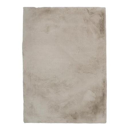 Linon Maven Faux Rabbit Pale Grey 3x5, Rug