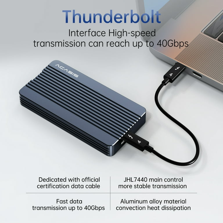 ACASIS USB4.0 External SSD Enclosure 40Gbps m.2 NVME Compatible Thunderbolt  3/4 USB3.0, 2.0, Supports 8TB SSDs 