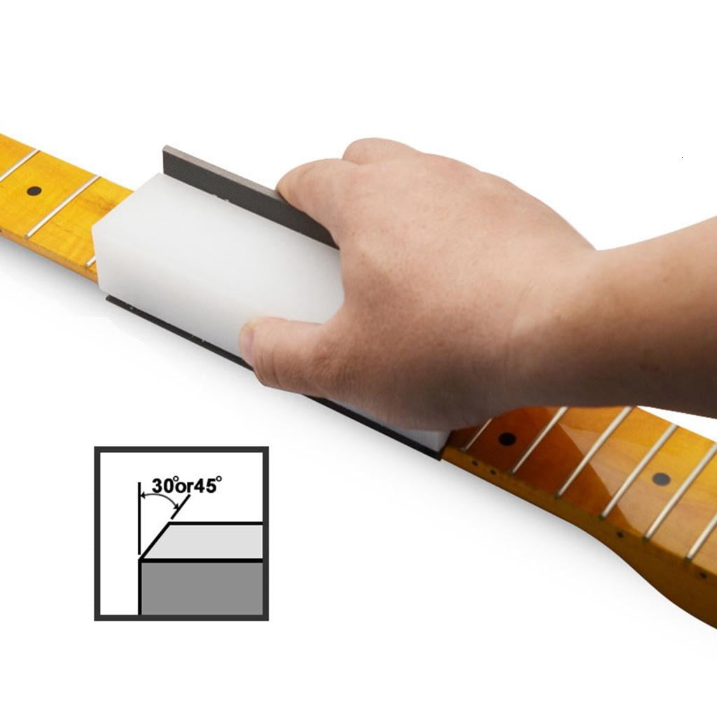 CEORPER 45/90 Degree Luthier Tool Hard Guitar Fret Beveling File for Fret End Dressings