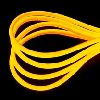 Gold Neon Light Strip 18FT Flexible Neon Rope Lights Indoor Outdoor Led Strip Lights Waterproof 120LEDs/M AC 110VPlug and Neon LED Lights for Bedroom Home Commercial Lighting