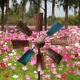 thumbnail image 4 of ABODELINE 26 Inch Wind Spinners with Garden Stake, Rainbow Metal Windmill Decorations, Swivel Outdoor Wind Sculpture, Wind Catcher for Yard Art, Lawn, Garden Decor, Gifts, 4 of 6