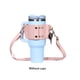 thumbnail image 5 of Bewildely Bolsa de botella de agua con correa de hombro ajustable para entusiastas del fitness, funda de cuero para taza de helado Almacenamiento y organización del hogar Rosa, 5 of 6