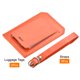 thumbnail image 3 of Equipaje Etiqueta PU Soportes 10x7cm Equipaje Etiqueta Identificador con Correas para Mochila Viaje Bolso Maleta Naranja Rojo Paquete de 3, 3 of 6